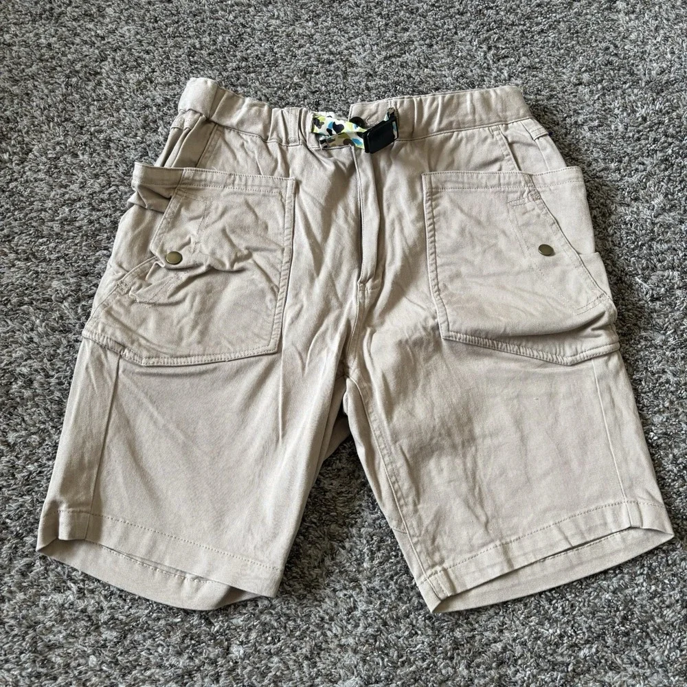 Chums Stretch Camping Short Belted Cargo Khaki Short Beige Men's Medium‎